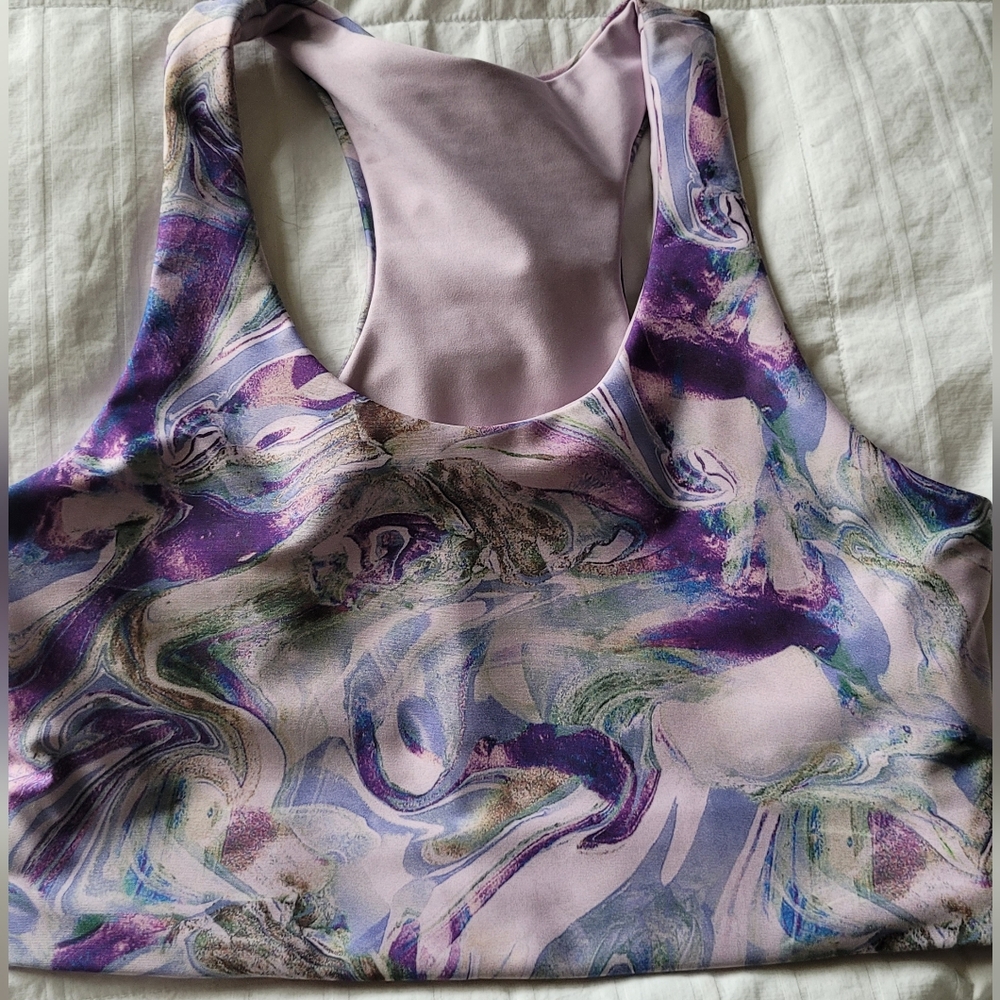 Purple and Blue Swirl Tank Top